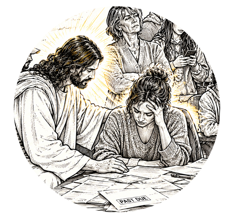 Jesus helps a woman with her finances when no one else is helping.